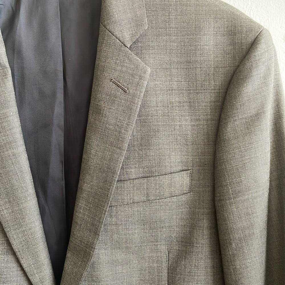 J.Crew Mens Thompson Slim Fit Suit Worsted Wool Gray jacket 36S pant 30 waist - Picture 11 of 17